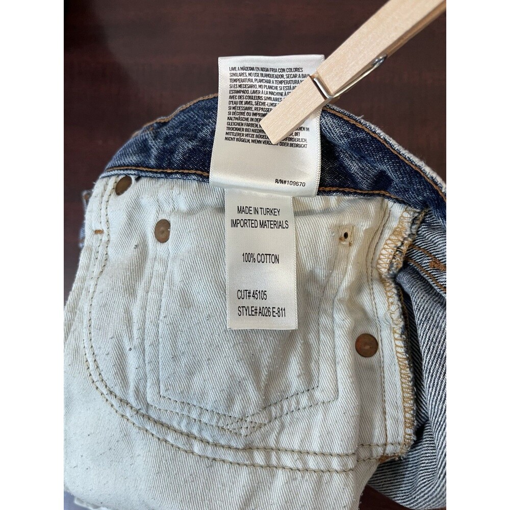 Agolde Women's High Rise Denim Short Distressed Size 27 100% Cotton - Picture 8 of 8